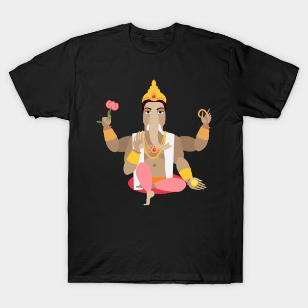 Lord Ganesha T-Shirt by Olga Berlet